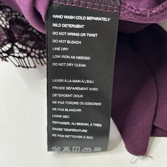 Free People Honey Honey Lace Mini Dress Size 2 Open Back Potent Purple - Picture 13 of 13